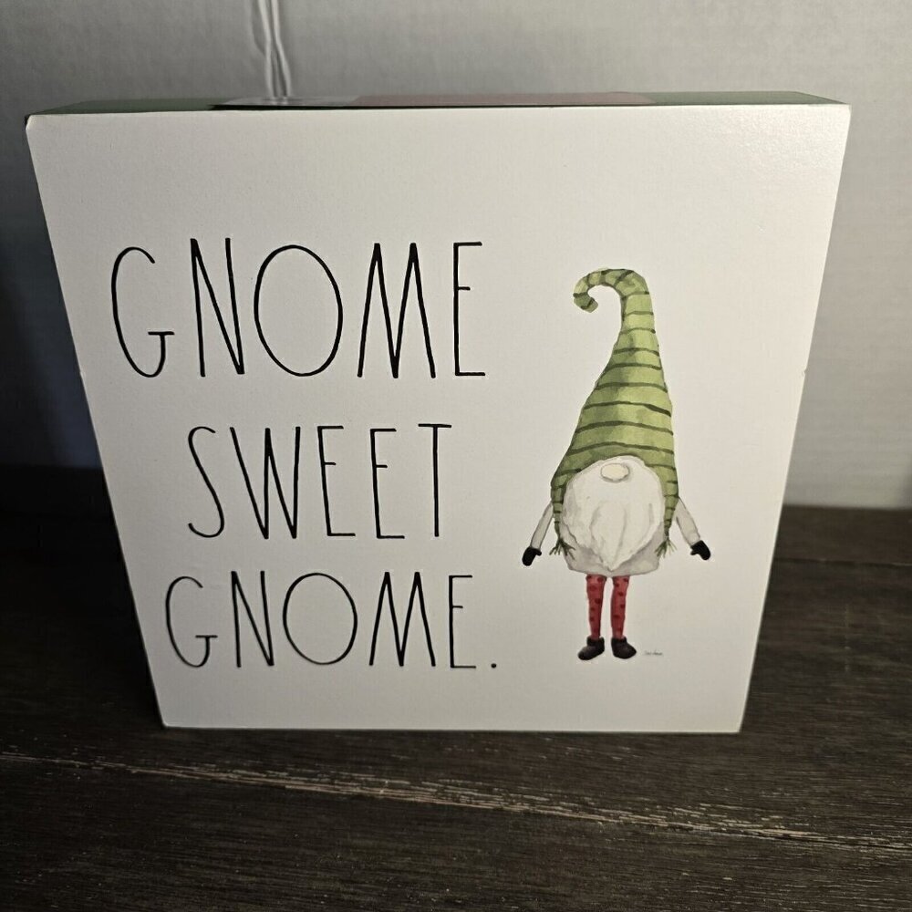 NWT Rae Dunn Gnome Sweet Home Christmas Wooden Wall Decor 2022 Farmhouse